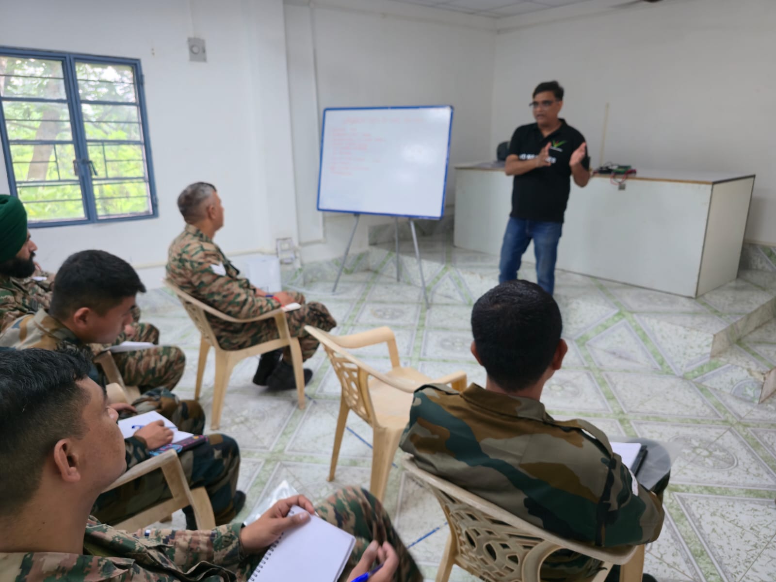 Training session with Indian Army personnel