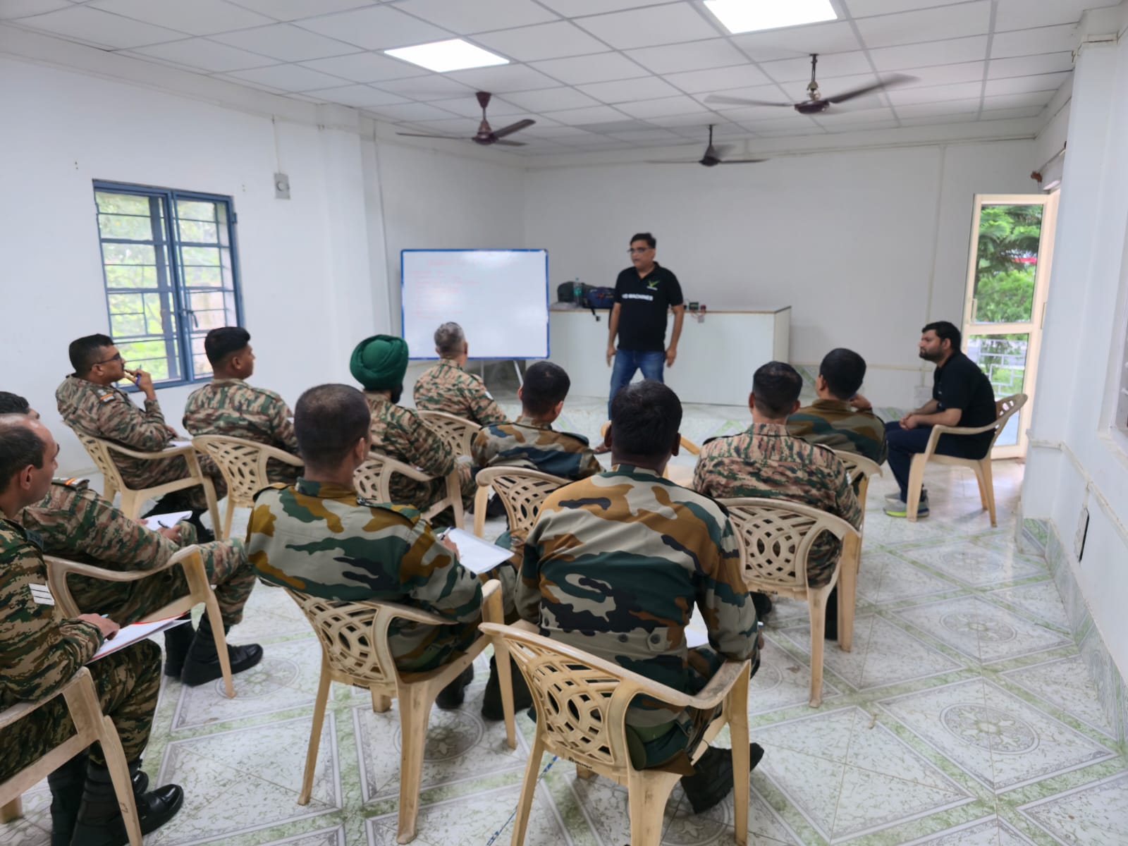 Training session with Indian Army personnel